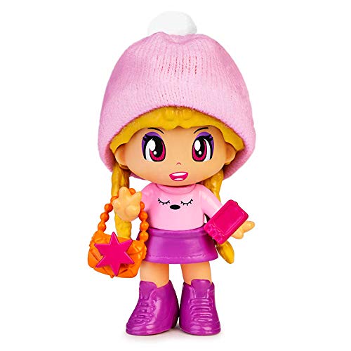 Pinypon- Pack 4 Figuras Nieve, muñeca esquí, Juguete (Famosa 700015771)