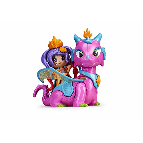 Pinypon- Reina y Dragón Volador niñas a Partir de 4 años (Famosa 700015547)