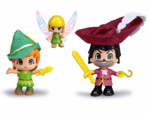 Pinypon Set con Figuras de Peter Pan, Garfio y Campanilla (Famosa 700012738)