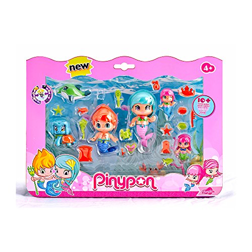 Pinypon Sirenitas pack grande de 6 figuras (Famosa 700013480) , color/modelo surtido