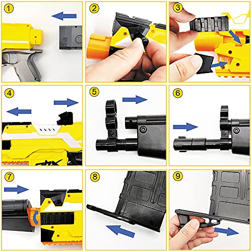 Pistola Juguete Eléctrica con Clip de 12 Dardos, MP5 Blaster Automático Grande + 100 Flechas para Nerf, 3 Modos de Disparo, USB Recargable, Juego al Aire Libre Chicas, Adolescente Adulto, Regalo Niños