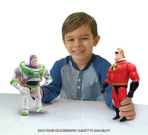 Pixar Interactables Buzz Lightyear parlanchín, habla con otros muñecos, figura de juguete con sonidos (Mattel HBK96)