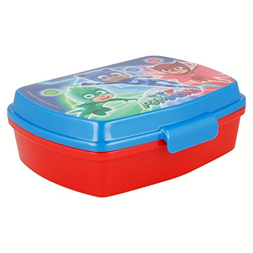 PJ Masks 2055 Sandwichera Restangular Multicolor Producto de plástico; Libre BPA; Dimensiones Interiores 16,5x11,5x5,5 cm