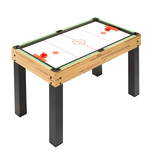 PL Ociotrends Devessport - Multijuego 12 en 1 - Futbolín, Billar, Push Hockey, Ice Hockey, Ping-Pong, Póker, Dados, Ajedrez, Anillas, Herradura, Bolos, Incluye nivelador - Medidas: 124 x 61 x 81 Cm