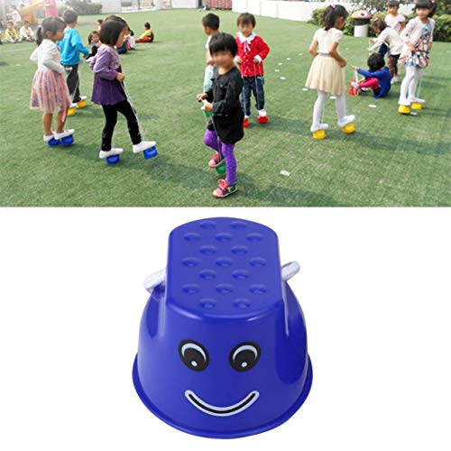 Plástico Divertido Niños Niños Diversión al Aire Libre Caminar Zancos Saltar Sonrisa Cara Patrón Deportes Balance Entrenamiento Juguete Mejor Regalo BCVBFGCXVB (Azul