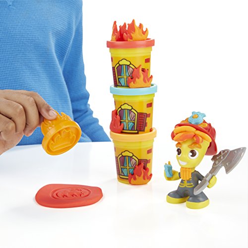 Play Doh - Camión de Bomberos con Botes de plastilina (Hasbro B3416EU4)