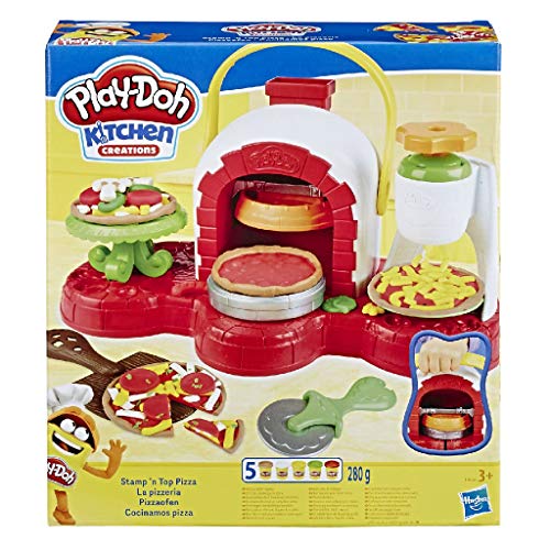 Play Doh-Cocina de Pizza, Multicolor, Talla Única Hasbro E4576EU4 , Color/Modelo Surtido