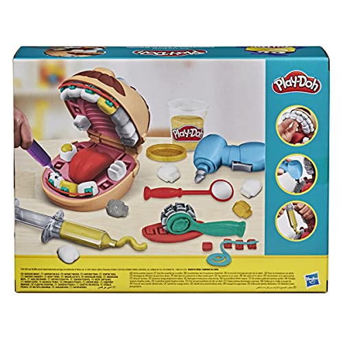 Play-Doh Juguete El Dentista Bromista niños a Partir 3 años con 8 Botes, no tóxico, Colores Surtidos