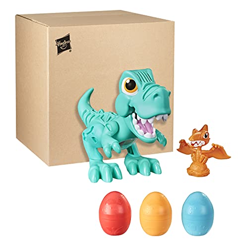 Play-Doh Juguete Rex el Dino glotón niños a Partir de 3 años con Sonidos de Dinosaurio y 3 Huevos