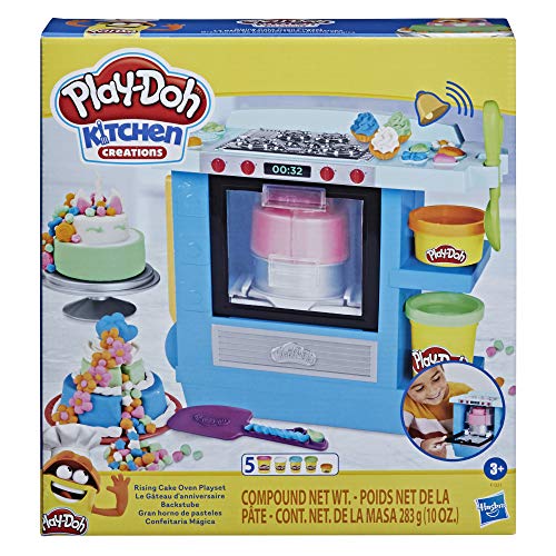 Play-Doh Set Gran Horno de Pasteles Kitchen Creations para niños a Partir de 3 años y con 5 Botes de plastilina no tóxica