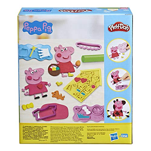 Play-Doh Stylin Set con 9 latas de Compuesto de Modelado no tóxico y 11 Accesorios, Juguete Peppa Pig para niños de 3 años en adelante, Multicolor