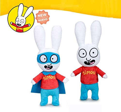 Playbyplay Simon - Pack De 2 Peluches Simon 28 Centímetros 2 Modelos Diferentes - Calidad Super Soft, One size