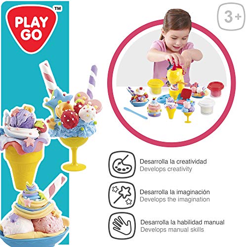 PlayGo - Plastilina heladería con moldes y accesorios playgo (46636)