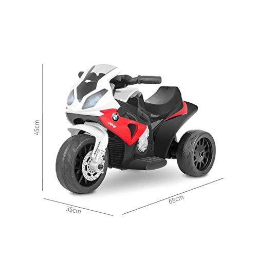 Playkin BMW S1000 RR - Moto electrica niños oficial 6V recargable triciclo infantil +18 meses juguetes infantiles correpasillos infantil coches de bateria