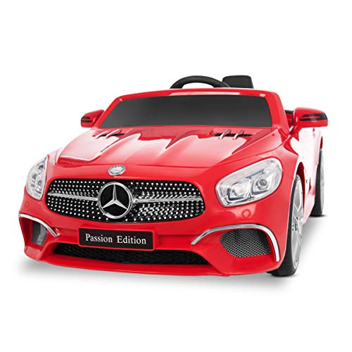 Playkin MERCEDES-BENZ SL400 ROJO - Coche bateria 12V niños 3-8 años mando control remoto juguetes infantiles coches de bateria