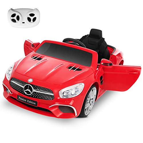 Playkin MERCEDES-BENZ SL400 ROJO - Coche bateria 12V niños 3-8 años mando control remoto juguetes infantiles coches de bateria