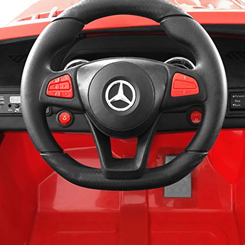 Playkin MERCEDES-BENZ SL400 ROJO - Coche bateria 12V niños 3-8 años mando control remoto juguetes infantiles coches de bateria