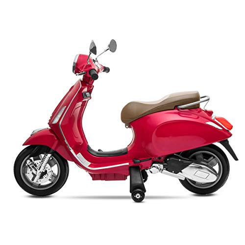 Playkin VESPA ROJA - Moto electrica niños oficial bateria 6V recargable triciclo +3 años juguetes infantiles triciclo correpasillos