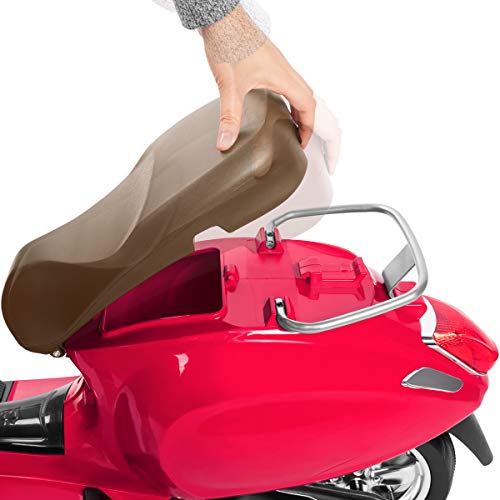 Playkin VESPA ROJA - Moto electrica niños oficial bateria 6V recargable triciclo +3 años juguetes infantiles triciclo correpasillos