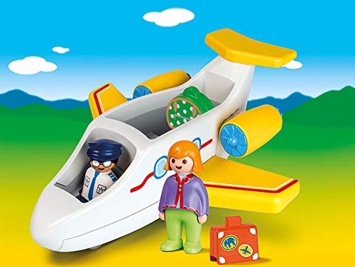 PLAYMOBIL 1.2.3 Avión con Pasajero, A partir de 18 meses (70185)