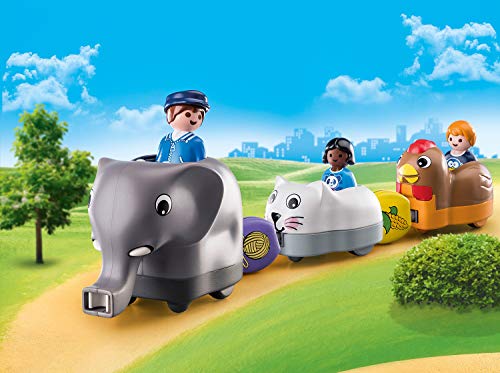 PLAYMOBIL 1.2.3 Mi Tren de Animales, A partir de 18 meses (70405)