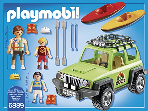 Playmobil 6889 Playset Campamento de Verano con Coche Off-Road SUV, Multicolor