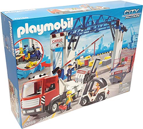 Playmobil 70169 - Juego de pesas para cargo (con tenedor y camión de contenedores)