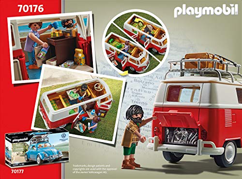 Playmobil 70176 Volkswagen T1 Camping Bus, para Niños A Partir De 5 Años + Scooby-Doo La Máquina del Misterio con Efectos De Luz, A Partir De 4 Años (70286)