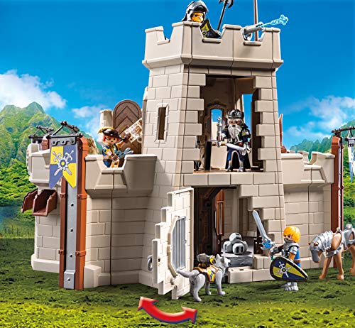 Playmobil 70222 Fortaleza Novelmore con Lanzapiedras Y Cañón De Agua, para Niños Mayores De 5 Años + Novelmore 70391 Fortaleza Móvil Novelmore, para Niños De 4 Y 10 Años De Edad