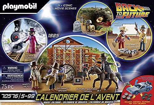 PLAYMOBIL 70576 Calendario de Adviento "Back to the Future Parte III", A partir de 5 años