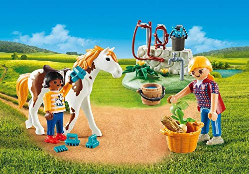 Playmobil-9100 Maletín Grande Cuidado de Caballos, Multicolor, única (9100)