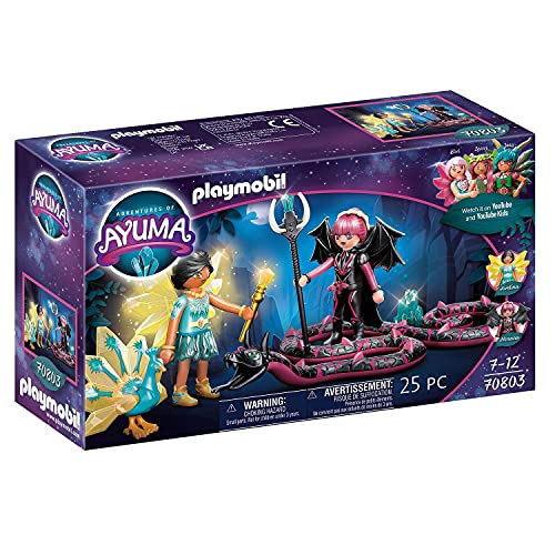 PLAYMOBIL Adventures of Ayuma 70803 Crystal Fairy y Bat Fairy con animales del alma, A partir de 7 años