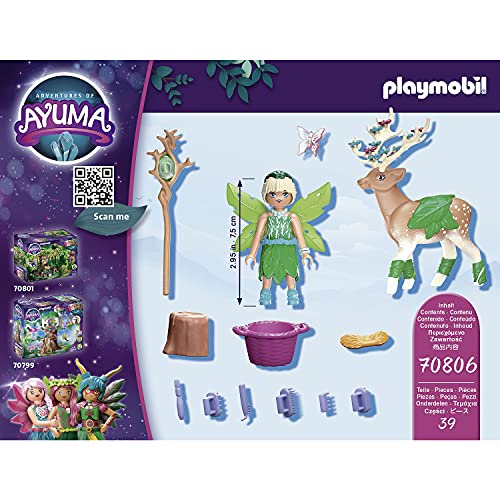 PLAYMOBIL Adventures of Ayuma 70806 Forest Fairy con Animal del Alma, A Partir de 7 años