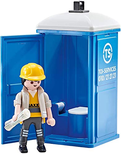 Playmobil Baño Portátil Obreros de la Construcción (En Bolsa Precintada de Fabricante) 9844