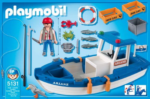 PLAYMOBIL - Barco de Pesca, Set de Juego (5131)