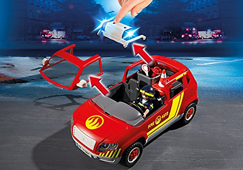 Playmobil Bomberos - Coche jefe con luces y sonidos, playset (5364)