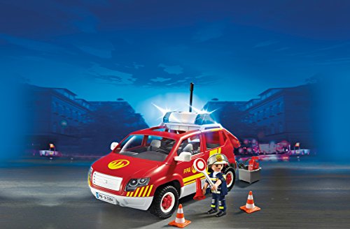 Playmobil Bomberos - Coche jefe con luces y sonidos, playset (5364)