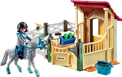 Playmobil-Caja de caballos-Appaloosa Figuras de Juguete, multicolor, Sin tañosllaños (6935)