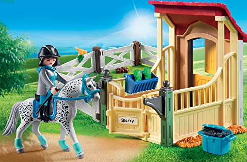 Playmobil-Caja de caballos-Appaloosa Figuras de Juguete, multicolor, Sin tañosllaños (6935)