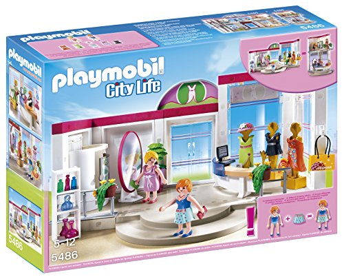 Playmobil Centro Comercial - City Life Tienda de Ropa Playsets de Figuras de jugete (Playmobil 5486)