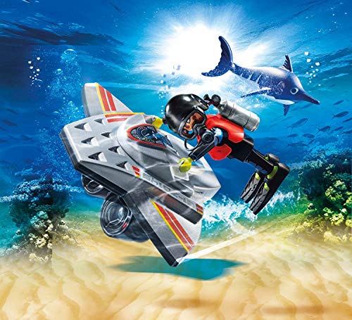 PLAYMOBIL City Action 70145 Seenot - Patinete de Buceo (a Partir de 4 años)