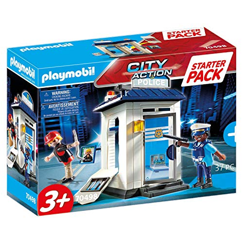 PLAYMOBIL City Action 70498 Starter Pack Policía, para niños a Partir de 3 años