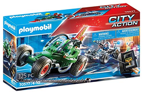 PLAYMOBIL City Action 70577 Kart Policial: persecución ladrón de caja fuerte, Para niños de 4 a 10 años