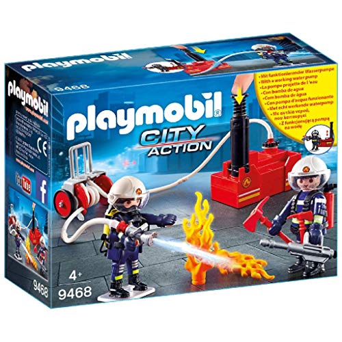 PLAYMOBIL City Action Bomberos con Bomba de Agua, a Partir de 5 Años (9468)