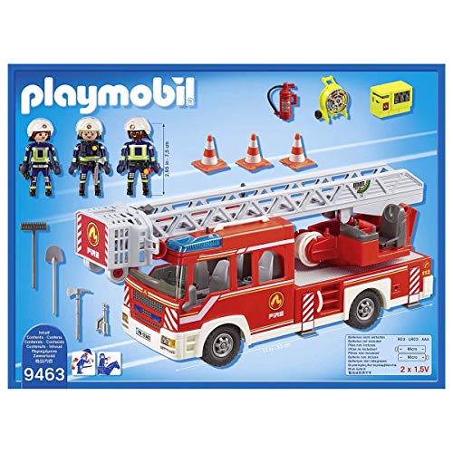 PLAYMOBIL City Action Camión de Bomberos con Escalera, A partir de 4 años (9463)