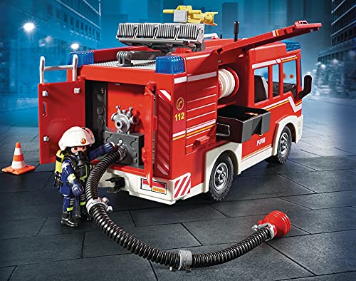 PLAYMOBIL City Action Camión de Bomberos con Luces y Sonido, a Partir de 4 Años (9464)