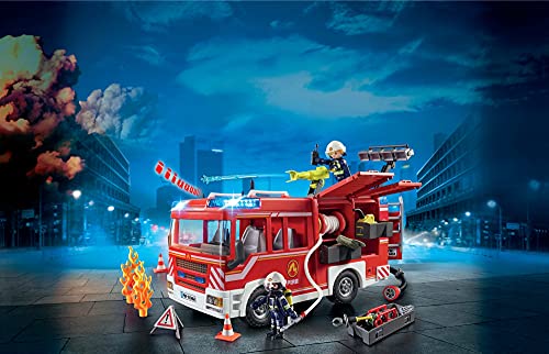 PLAYMOBIL City Action Camión de Bomberos con Luces y Sonido, a Partir de 4 Años (9464)