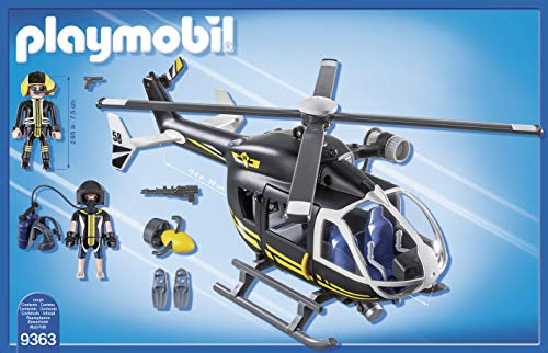 Playmobil- City Action-Helicóptero de Las Fuerzas Especiales Juguete, Multicolor (9363)