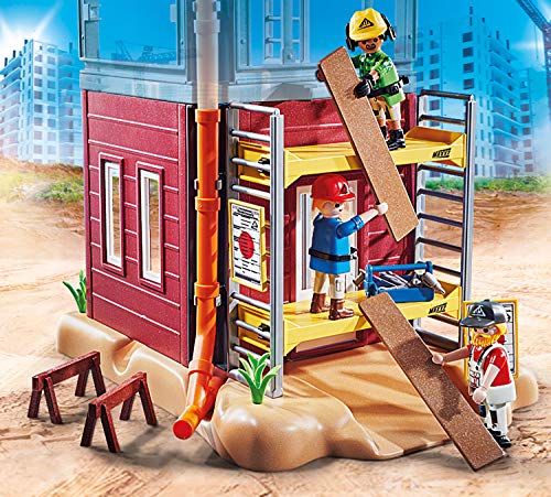 PLAYMOBIL City Action Juego de Andamios con Artesanos, Multicolor, 5+ Años