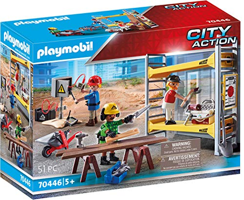 PLAYMOBIL City Action Juego de Andamios con Artesanos, Multicolor, 5+ Años